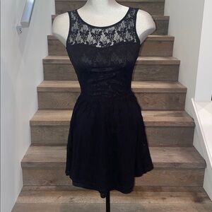 3 for $30 Elegant Black Lace Midi Dress